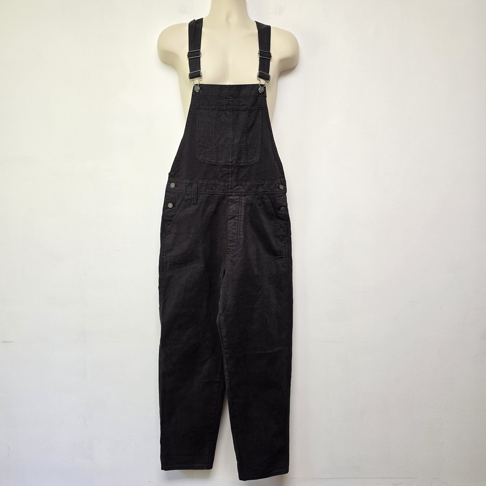 Madewell Men's Garment-Dyed Canvas Overalls Size M Utility Dark Gray Carpenter